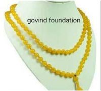 Yellow Sapphire mala 6mm Pukhraj mala 108 beads