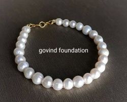 White pearl Bracelet 12mm Natural white pearl Bracelet