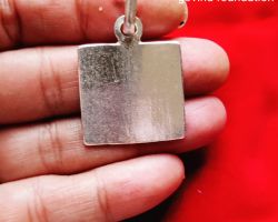 Pure Silver Square piece pendant 5gm pure Silver Square piece locket