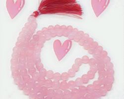 Rose quartz mala 8mm Natural Rose quartz Rosery 108 beads