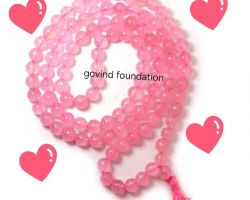 Rose quartz mala 10mm Natural Rose quartz Rosery 108 beads