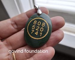 Zibu coin on Green jade stone Lucky number Zibu coin