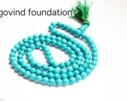 Firoza mala 8mm Turquoise Stone Rosery 108 beads