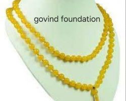 Yellow Sapphire mala 6mm Pukhraj mala 108 beads