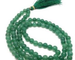 Green jade mala 8mm Margaj mala 108 beads Green jade Rosery