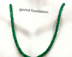 Emerald Necklace Faceted bead Emerald Necklace 3mm Panna Necklace