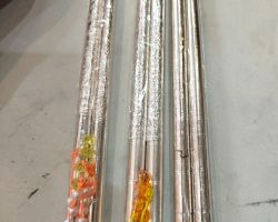 Silver costed Dandiya sticks 12 inches Pure Silver coated