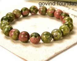 Unakite Bracelet 10mm Natural Unakite stone Bracelet 10mm