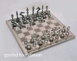 Sterling silver Chessboard set