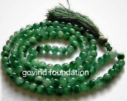 Green Sulemani hakik mala 8mm Natural Sulemani hakik mala Green