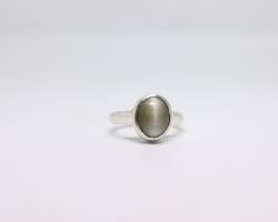 Catseye Ring in Silver lehsunia 7.25 ct