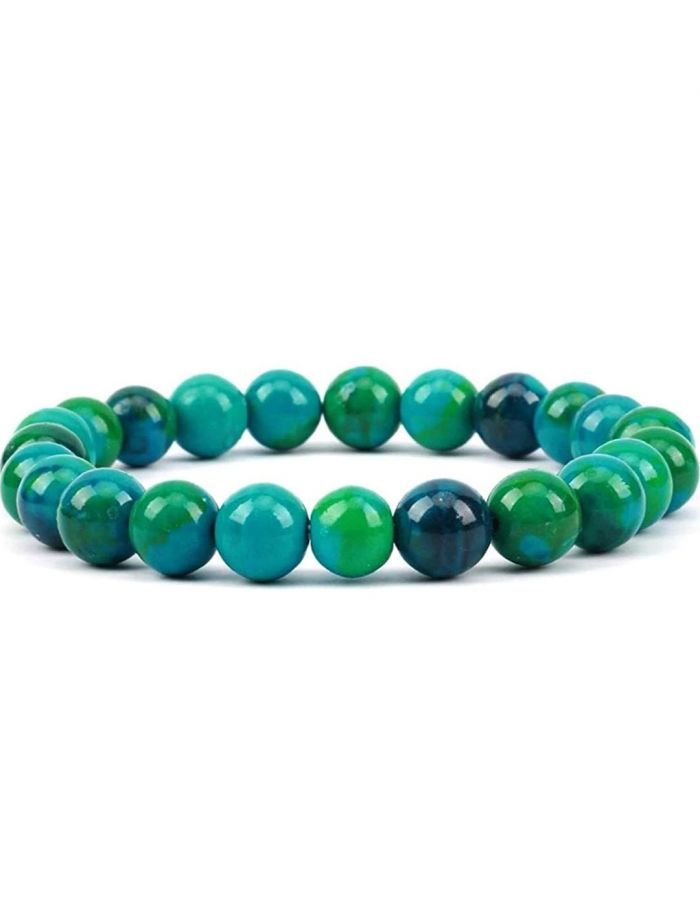 Chrysocolla bracelet 8mm natural chrysocolla stone bracelet