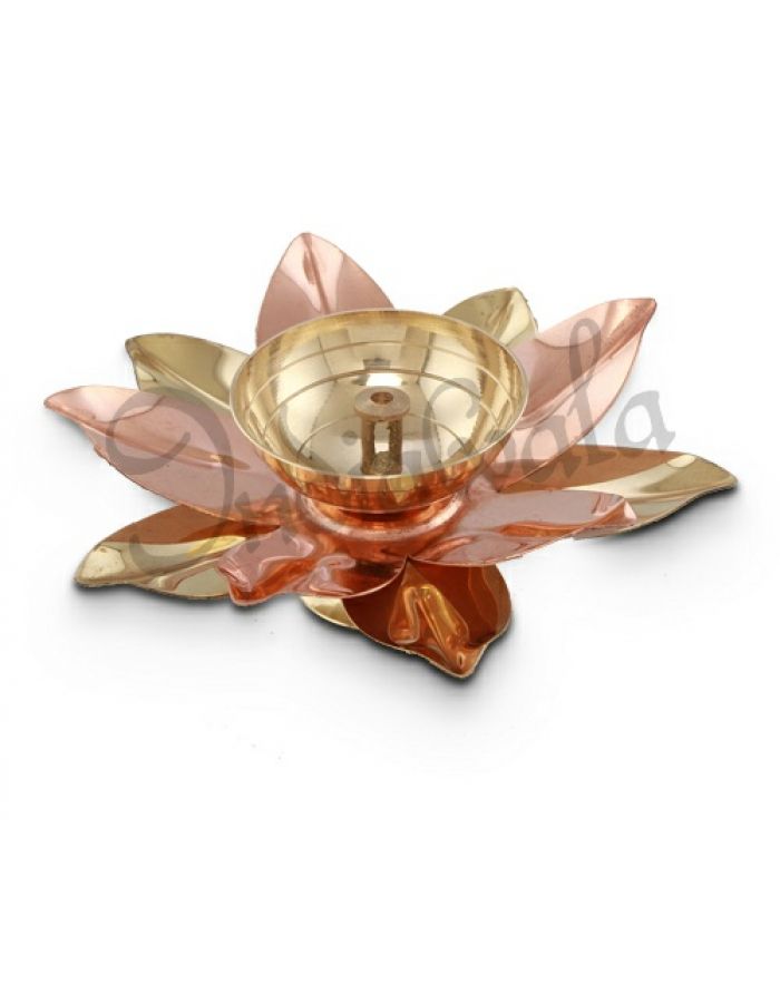 Lotus brass Deepak pure brass Deepak in lotus design