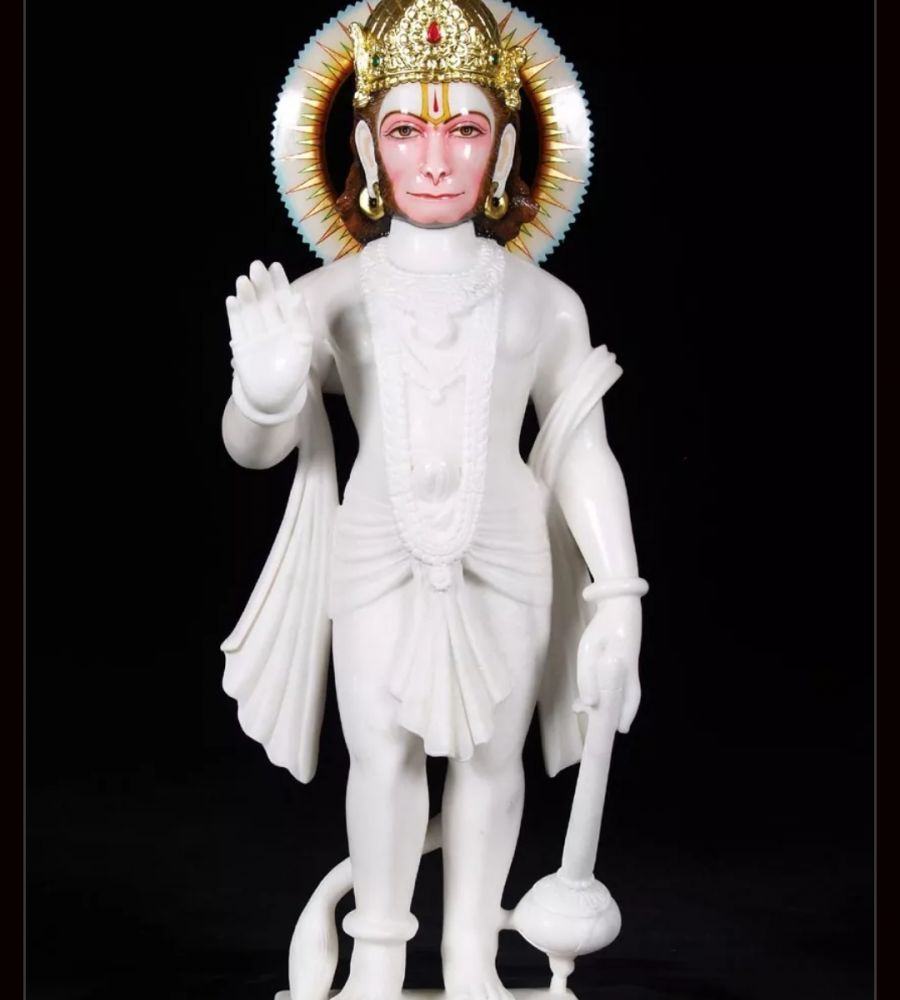 Hanuman idol Marble Hanuman statue standing blessings Hanuman idol ...