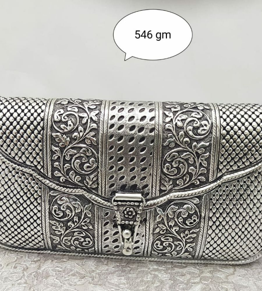 Buy Impressive Authentic Ornate Sterling Silver Clutch Handbag Purse 422  Grams Online in India - Etsy