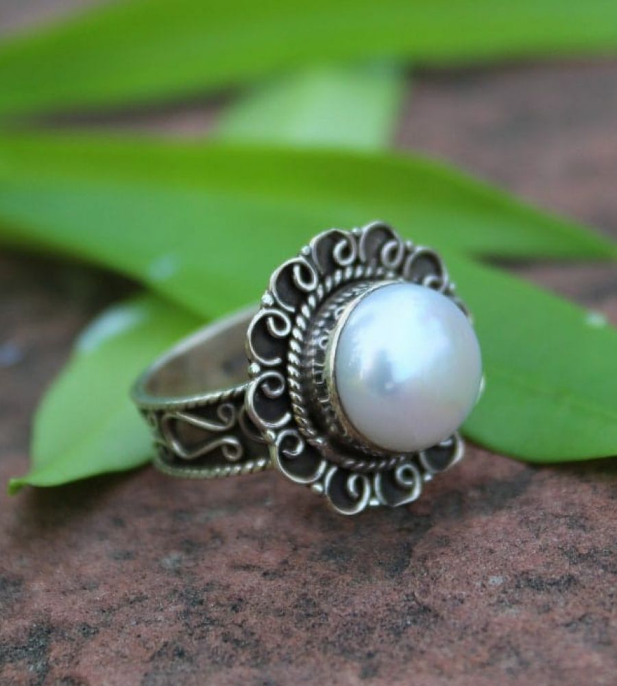 Balboa Pearl Ring (Silver) – Love Stylize