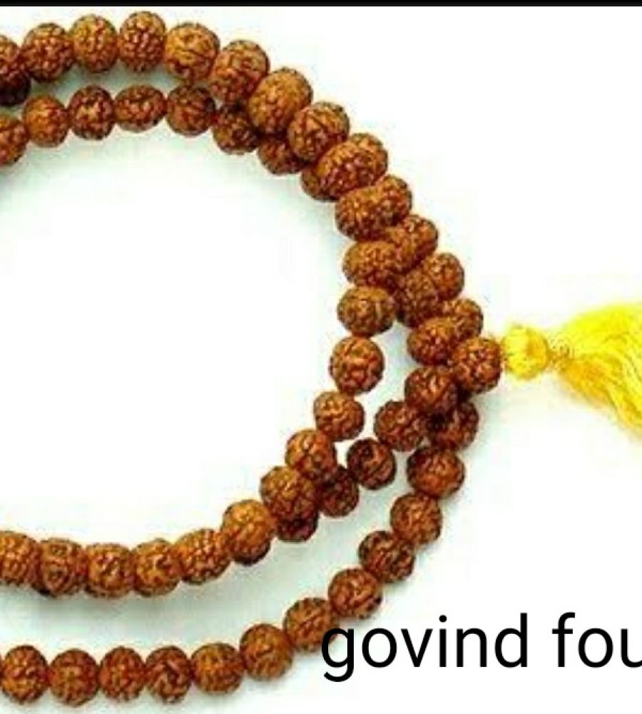 Chikna Pathri Rudraksha Mala Mm Chikna Mala Beads